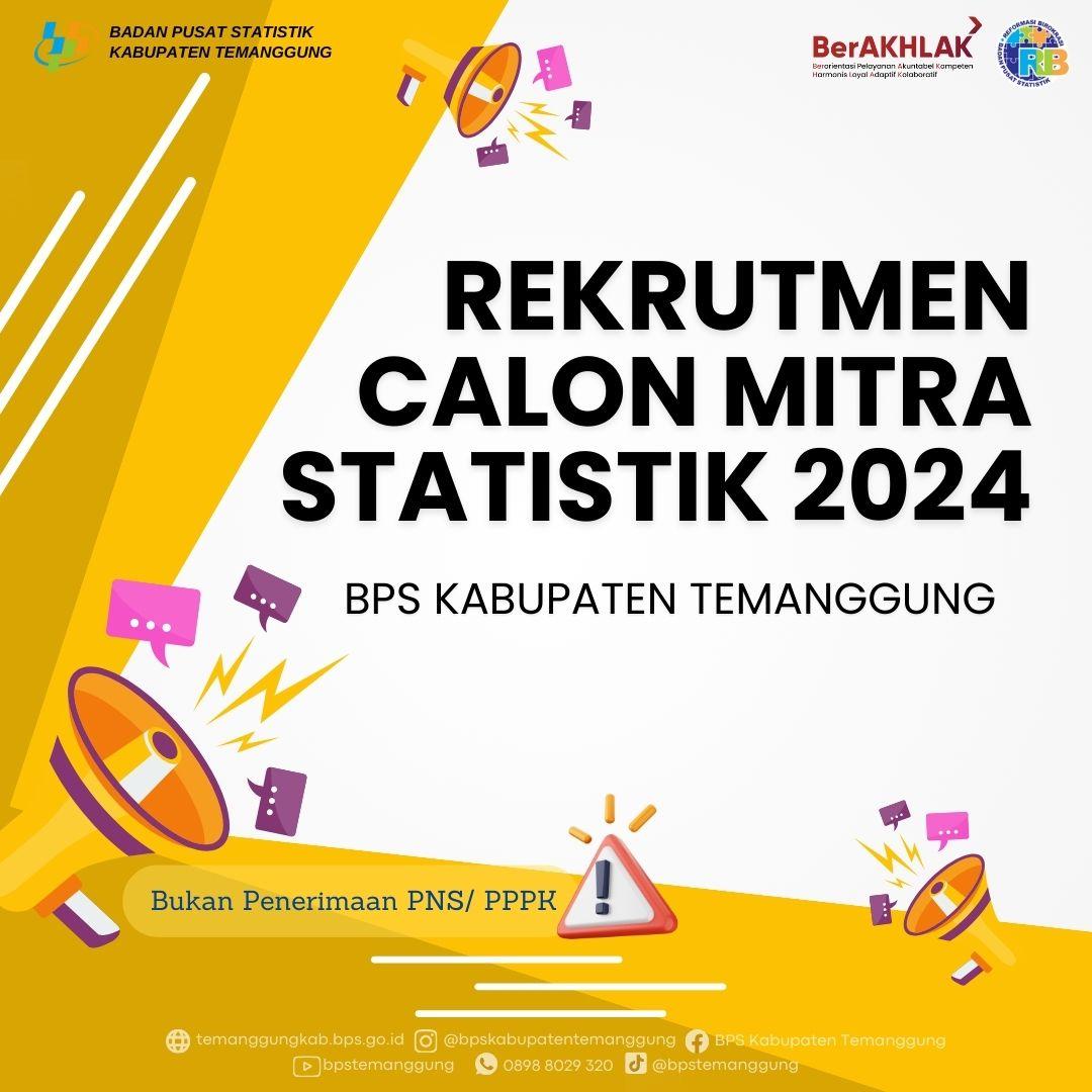 Rekrutmen Calon Mitra Statistik BPS Kabupaten Temanggung 2024