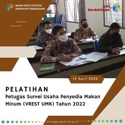 Pelatihan Petugas Survei Usaha Penyedia Makan Minum (VREST UMK) Tahun 2022