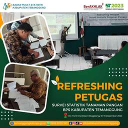 Refreshing Petugas Survei Tanaman Pangan BPS Kabupaten Temanggung