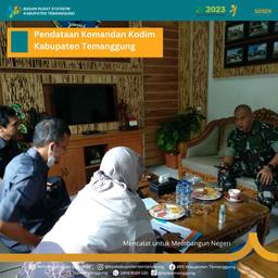 Data collection of the Temanggung Regency Kodim Commander