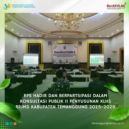 BPS Hadir Dalam Konsultasi Publik II Penyusunan KLHS RPJMD 2025-2029