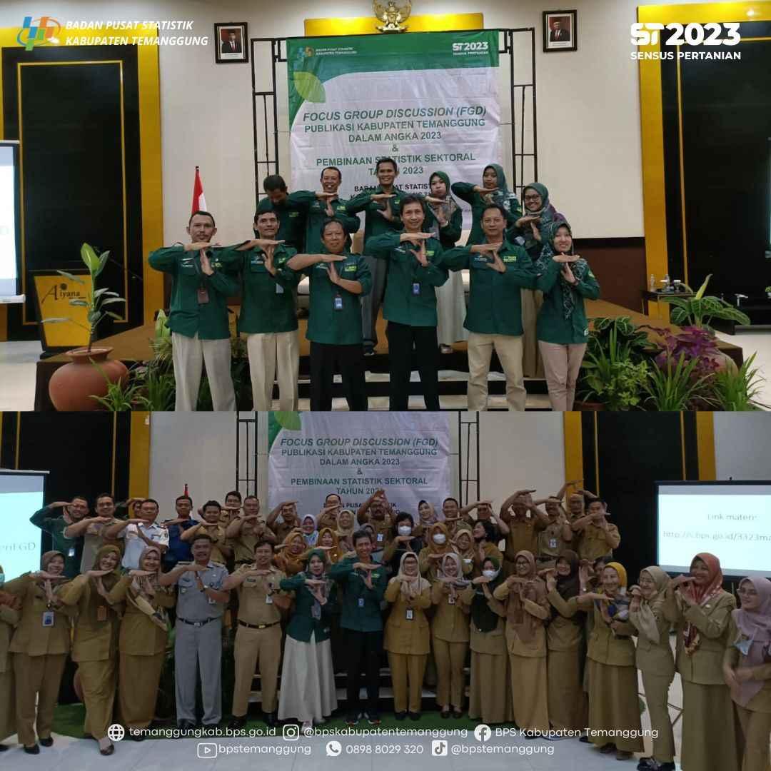 Focus Group Discussion (FGD) Publikasi Temanggung Dalam Angka 2023 dan Pembinaan Statistik Sektoral