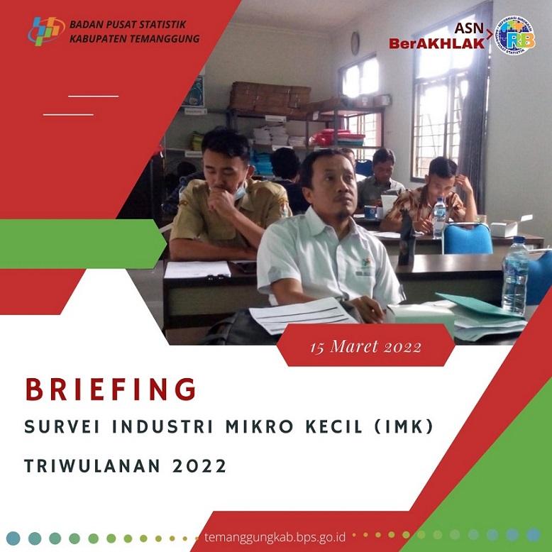 Briefing Survei Industri Mikro Kecil (IMK) Triwulanan 2022