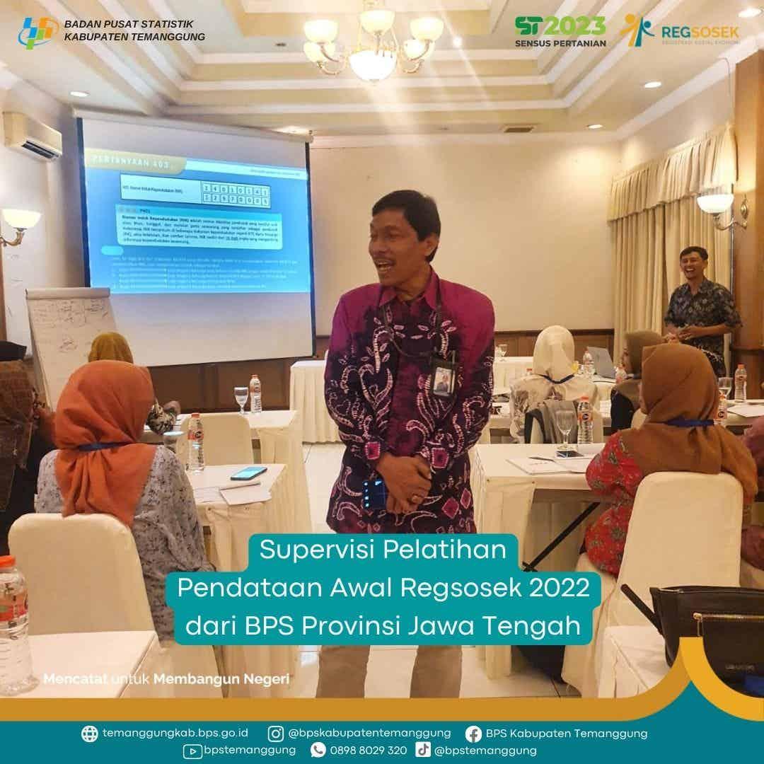 Supervisi Pelatihan Kegiatan Pendataan Awal Regsosek 2022