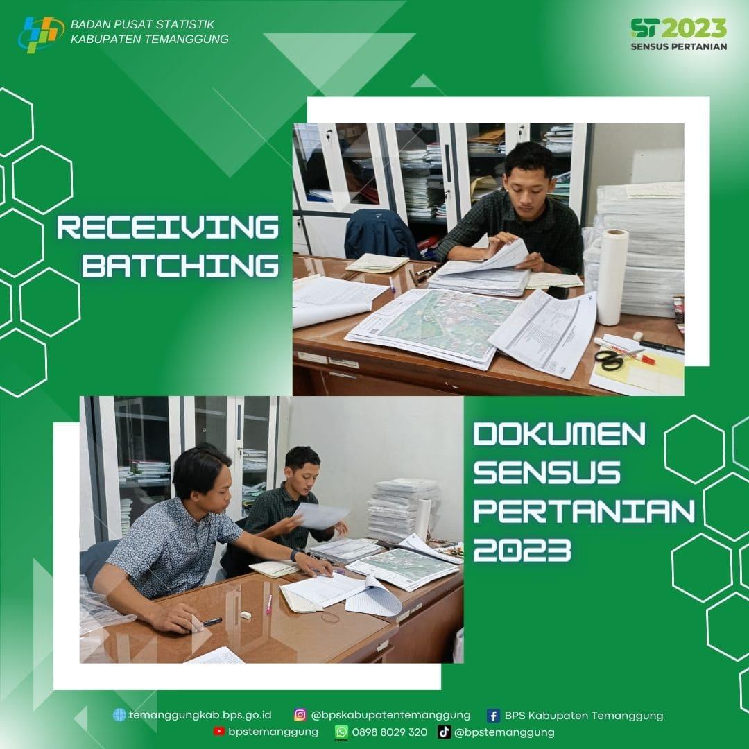 Receiving Batching Dokumen Sensus Pertanian 2023