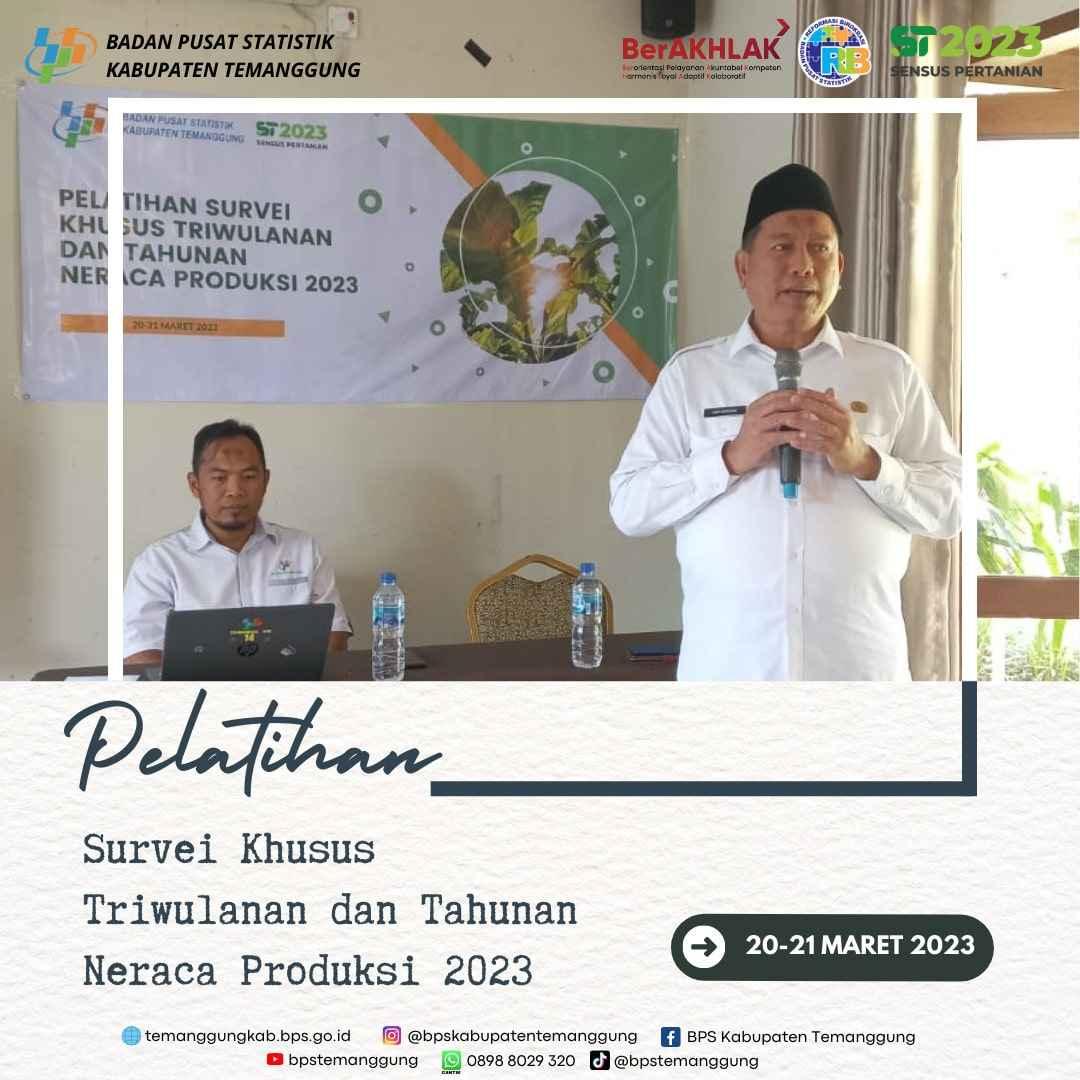 Pelatihan Survei Khusus Triwulanan dan Tahunan Neraca Produksi 2023